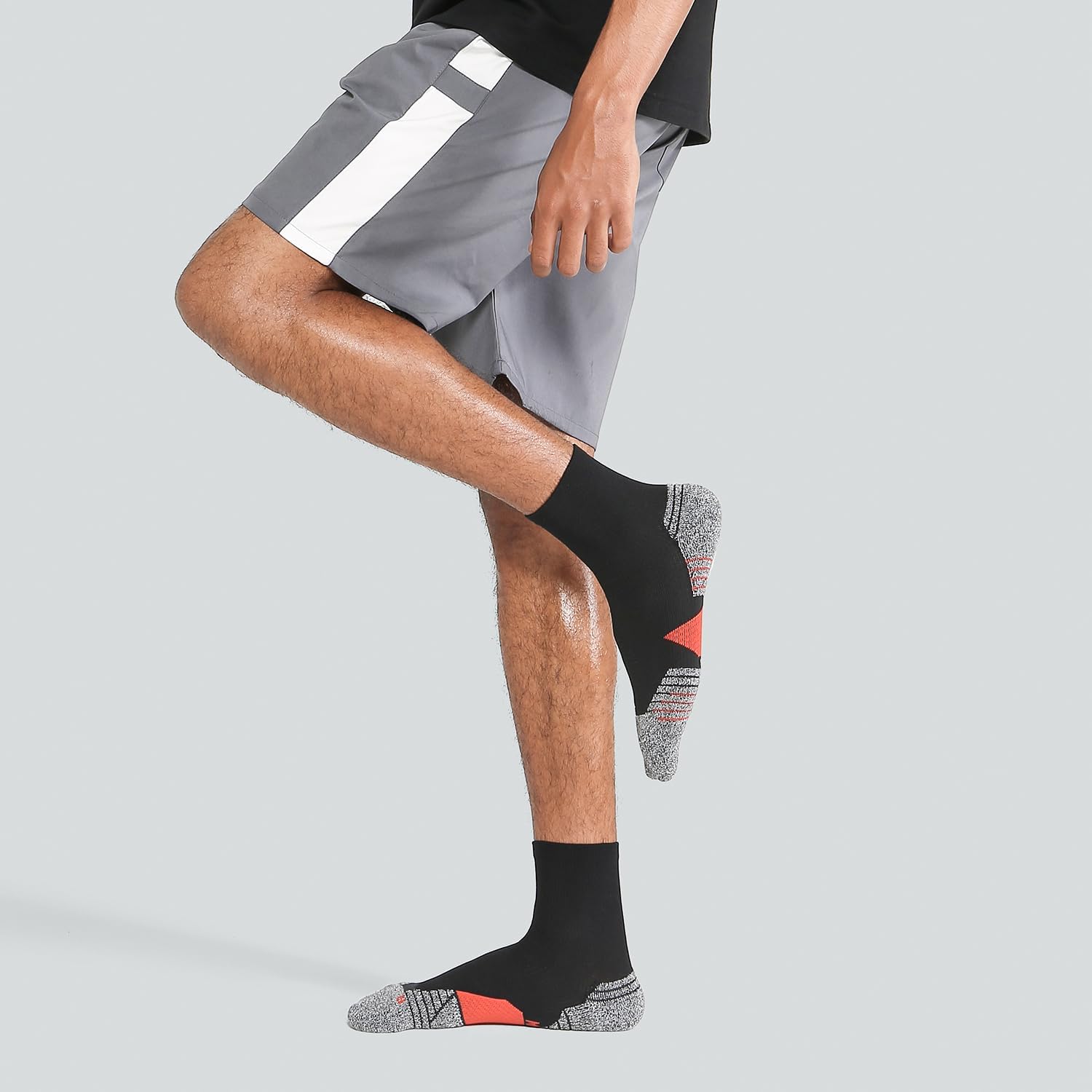 WANDER Men's Athletic Ankle Socks 6-7 Pairs Sports Moisture-wicking Running Basketball Cycling Socks 6-9/10-12/12-14 - Image 7