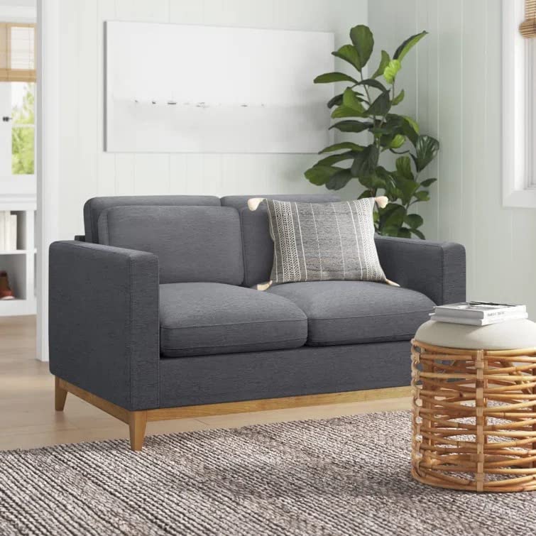 Kurt 2 Seater Fabric Sofa Set for Living Room (Grey)-image-29