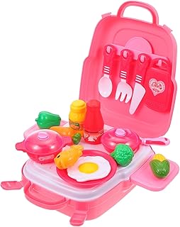 BCOATH 1 Conjunto De Ferramentas De Cozinha Mochila Conjuntos De Brincadeiras Para Crianças Mochila Quebra-Cabeça Mochila Para Niños Jogar Comida Fingir Jogar Jogo De Cozinha Playhouse