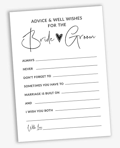 Miniatura 2 de Inkdotpot 50 piezas de tarjetas de consejo y buenos deseos novia y novio suministros de fiesta
