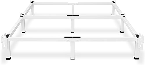 Miniatura 8 de Marco de cama de metal, base de 9 patas, soporte de 8 pulgadas para somier, tamaño Queen, fácil de montar, color negro Negro