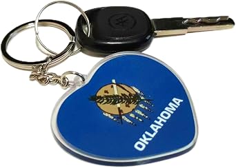 JAVD Oklahoma State Flag Keychain - 2 Pack