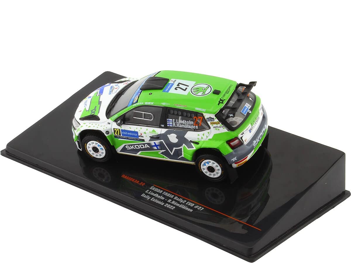 SKODA FABIA RALLY2 EVO N.27 RALLY ESTLAND 2022 LINDHOLM/HAMALAINEN 1:43