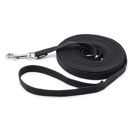 PetSafe Cotton Dog Training Lead - Great for Small, Medium and Large Breeds - 30 ft, 5/8" x 30', Black