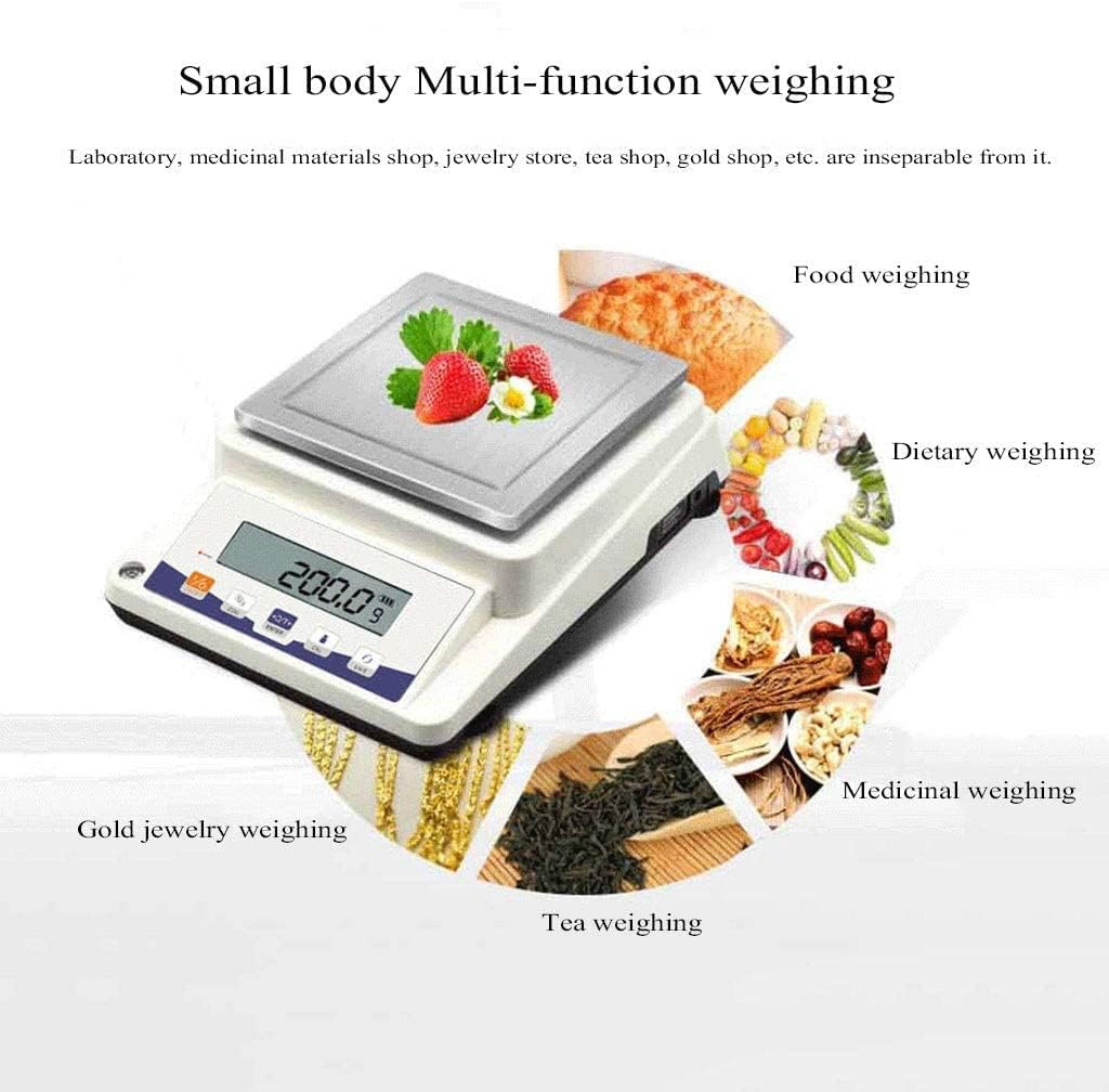 Jewelry Scales Digital Weight Grams High Precision Scale Accurate Electronic Balance Lab Laboratory Industrial Weighing and Counting Scientific，6100/0.1G