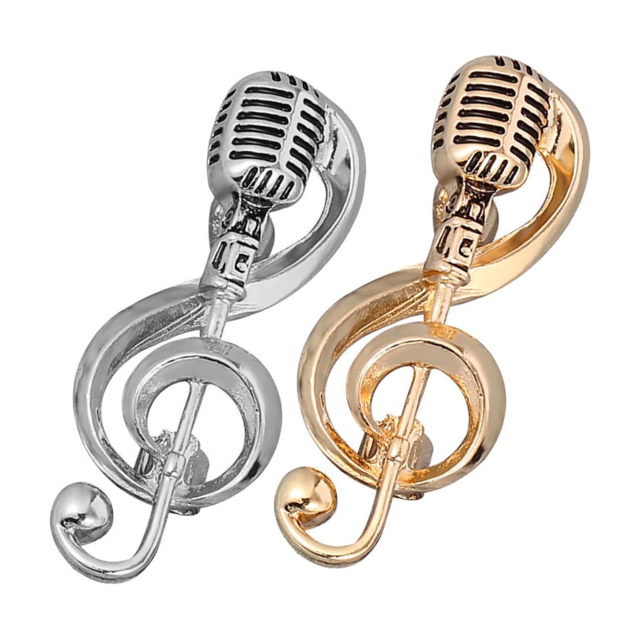 Adesivi per Piastre in Acciaio Microfono Donne Accessori Classici Accessori per la Fascia Europea e Americana Fascifica della retrò DECARE Musica A ZINCI