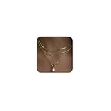Gold&sol;Silver Layered Necklaces for Women&comma;Dainty 14k Gold Plated Stackable Choker Necklaces for Women&comma;Trendy Layering Coin Chain Pendant Jewelry Set Gifts