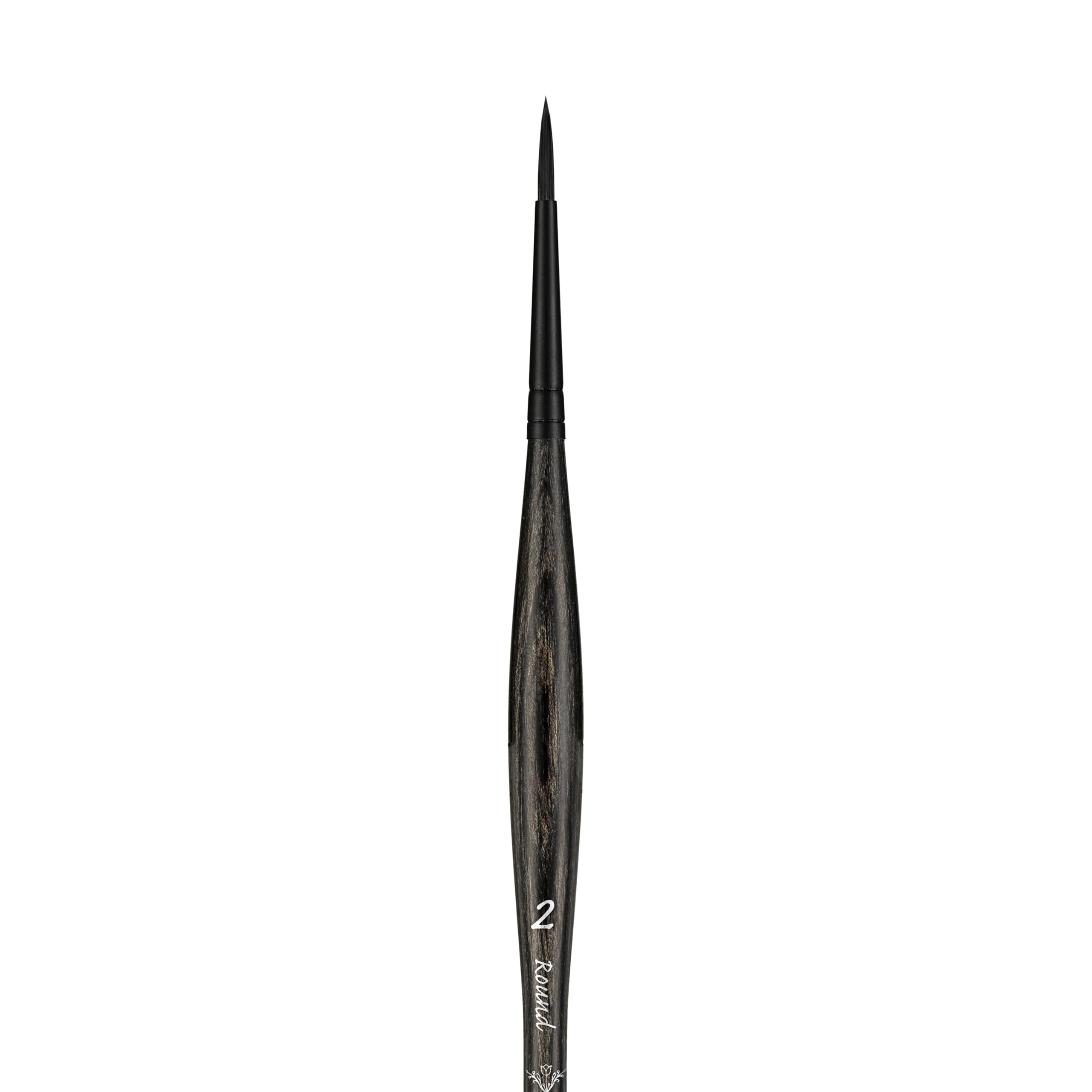 Pan Art Synthetic Fibre Round No. 02, Detail & Wash Brush for Oil Paints - Image 2