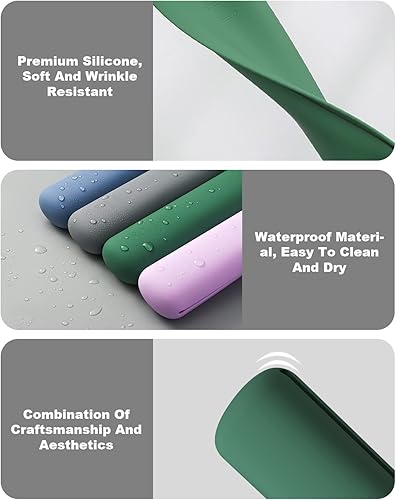 Miniatura 8 de BEZOX Soportes para brochas de maquillaje de viaje, Verde, Conscise