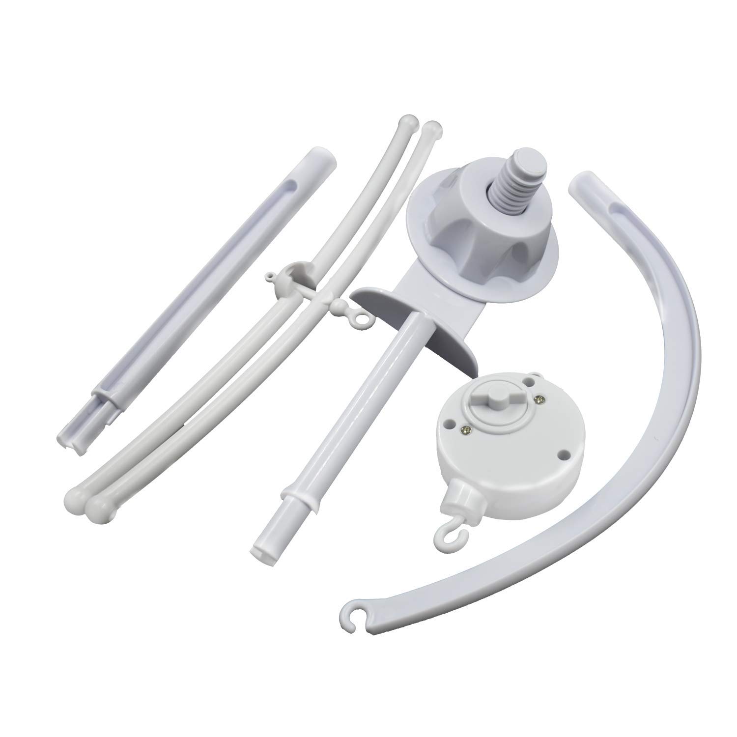 Snapklik.com : 26inch White Baby Crib Mobile Music Box Bed Bell Toy