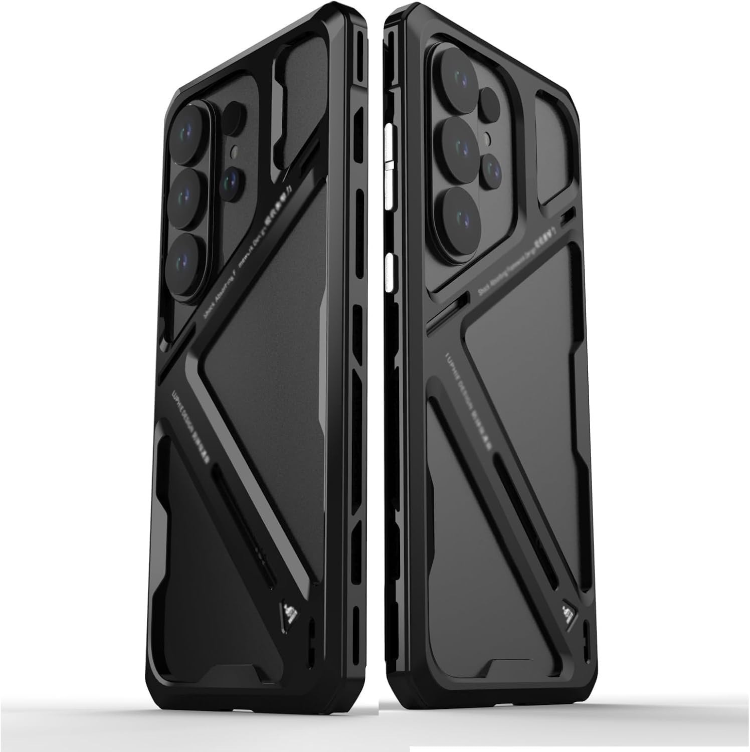 Metal Case for Samsung Galaxy S26 Ultra, Hollow Back Shockproof Military Grade Shell, Titanium Alloy Minimalist Protection Cover(Purple)