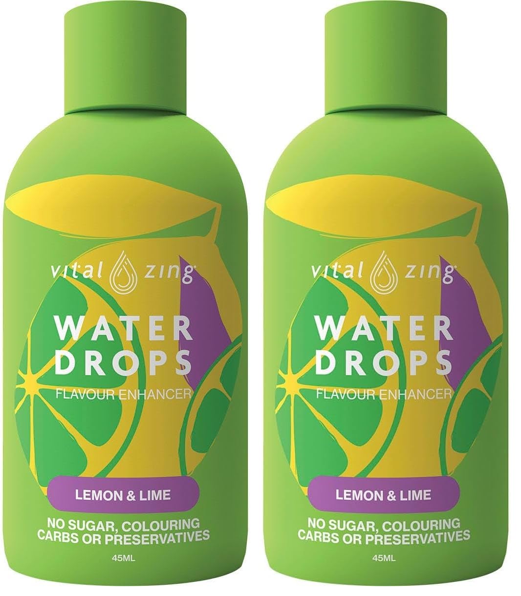 Vital Zing Stevia Lemon and Lime Water Drops 45 ml (Pack of 2) - 45 ml (Pack of 2)