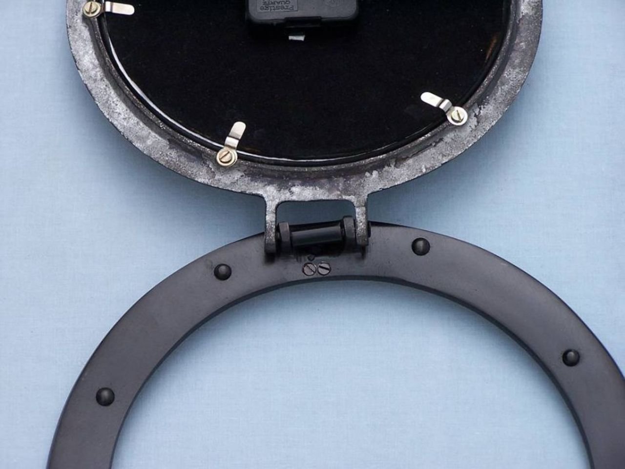 Handcrafted Nautical Decor Decorative Ship Porthole Orologio da Parete, Black, 30,5 cm