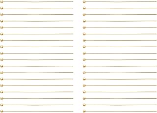 14K Gold Filled Ball Pin Head Pins 24 Gauge Jewelry Finding for Wire Wrapping Jewelry Making Permanent Jewelry (2 inches)