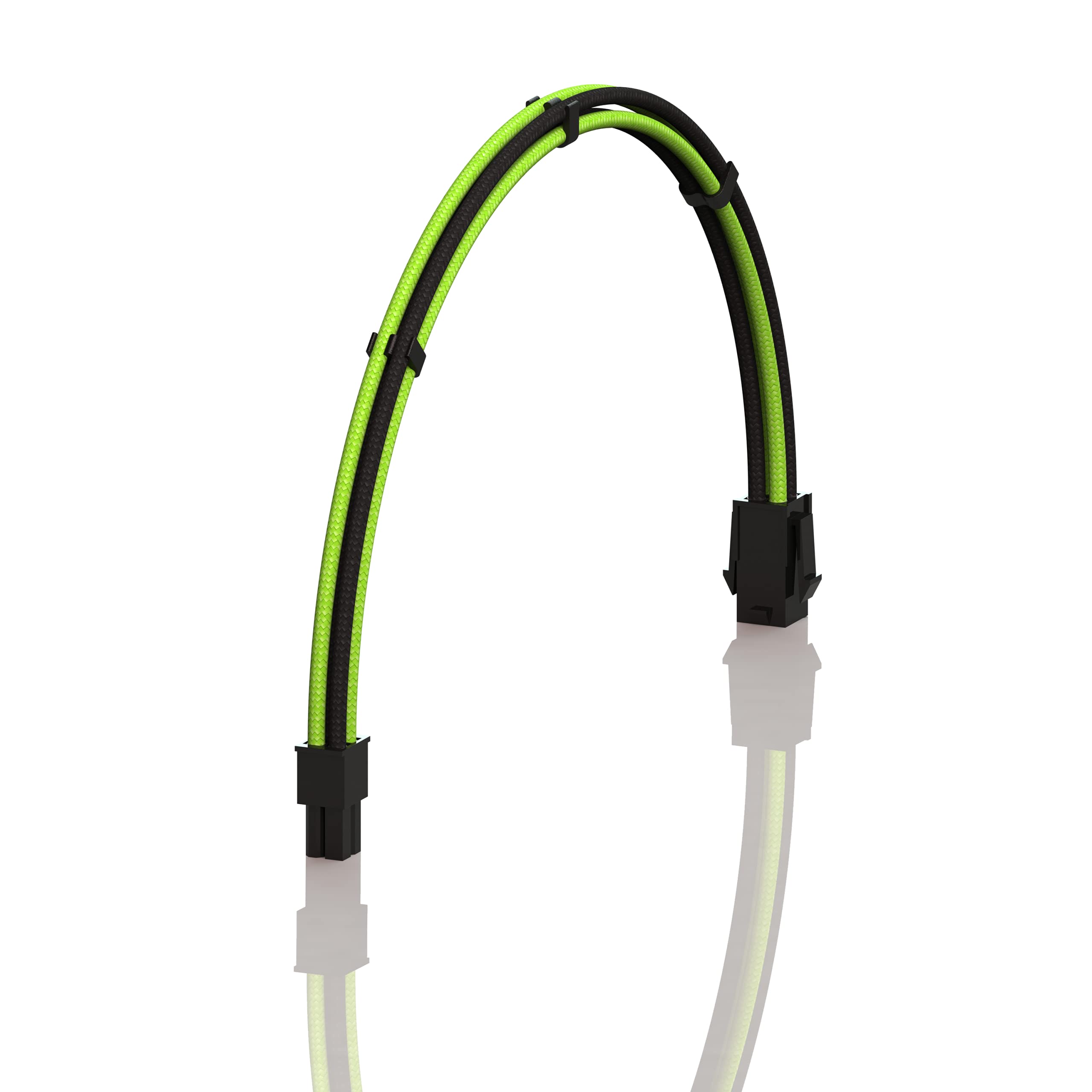 LINKUP - AVA 30cm EPS 4 Pin CPU ATX Motherboard PSU Power Supply Braided Sleeved Custom Mod PC Extension Cable w/Combs | Strong & Stiff Design | Single Pack | 300mm - Black — view 42