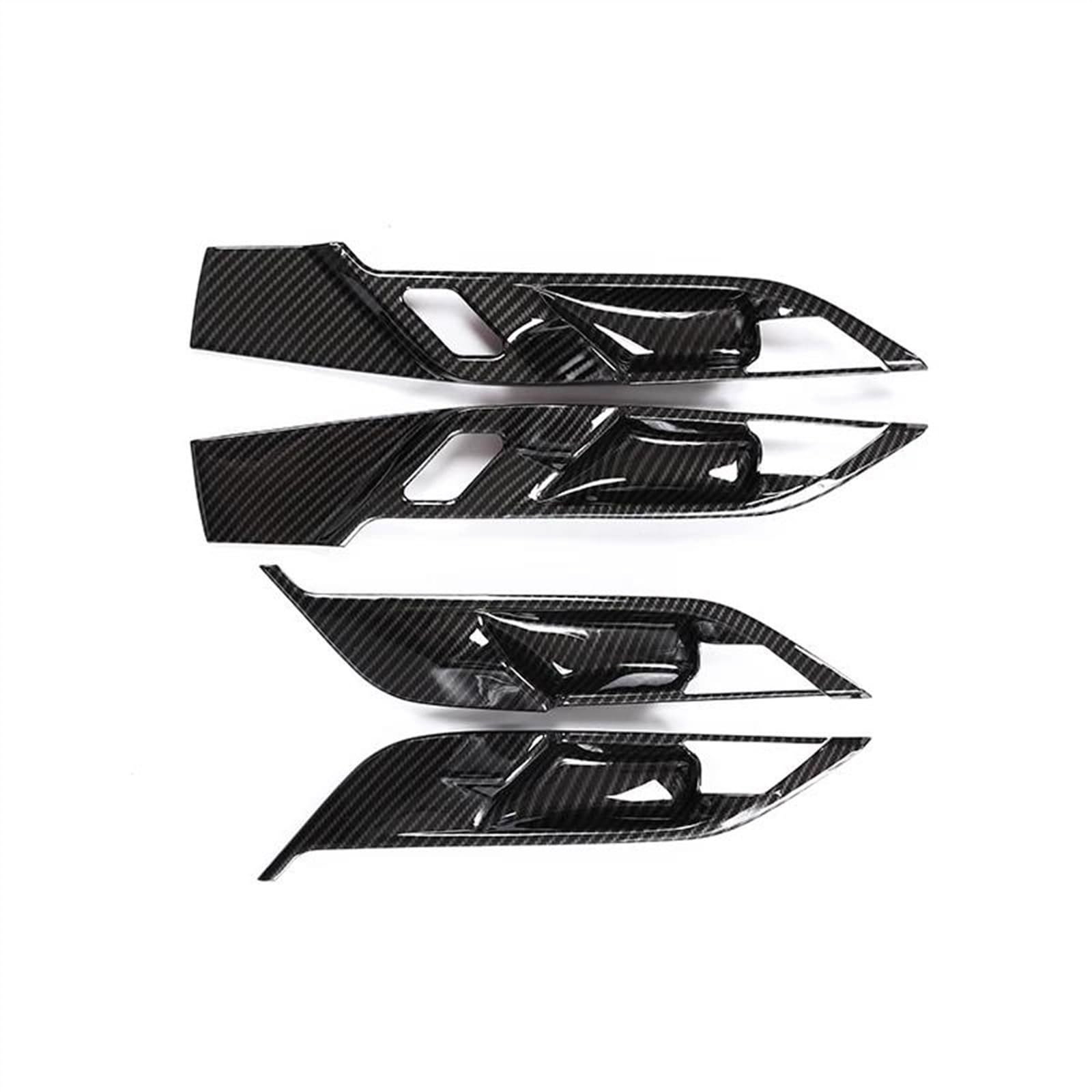 BLNETU for X1 F48 X2 F47 2016-2021 Auto Interio Car Inner Door Handle Cover Door Bowl Protective Trim Sticker (Carbon Fiber Pattern)