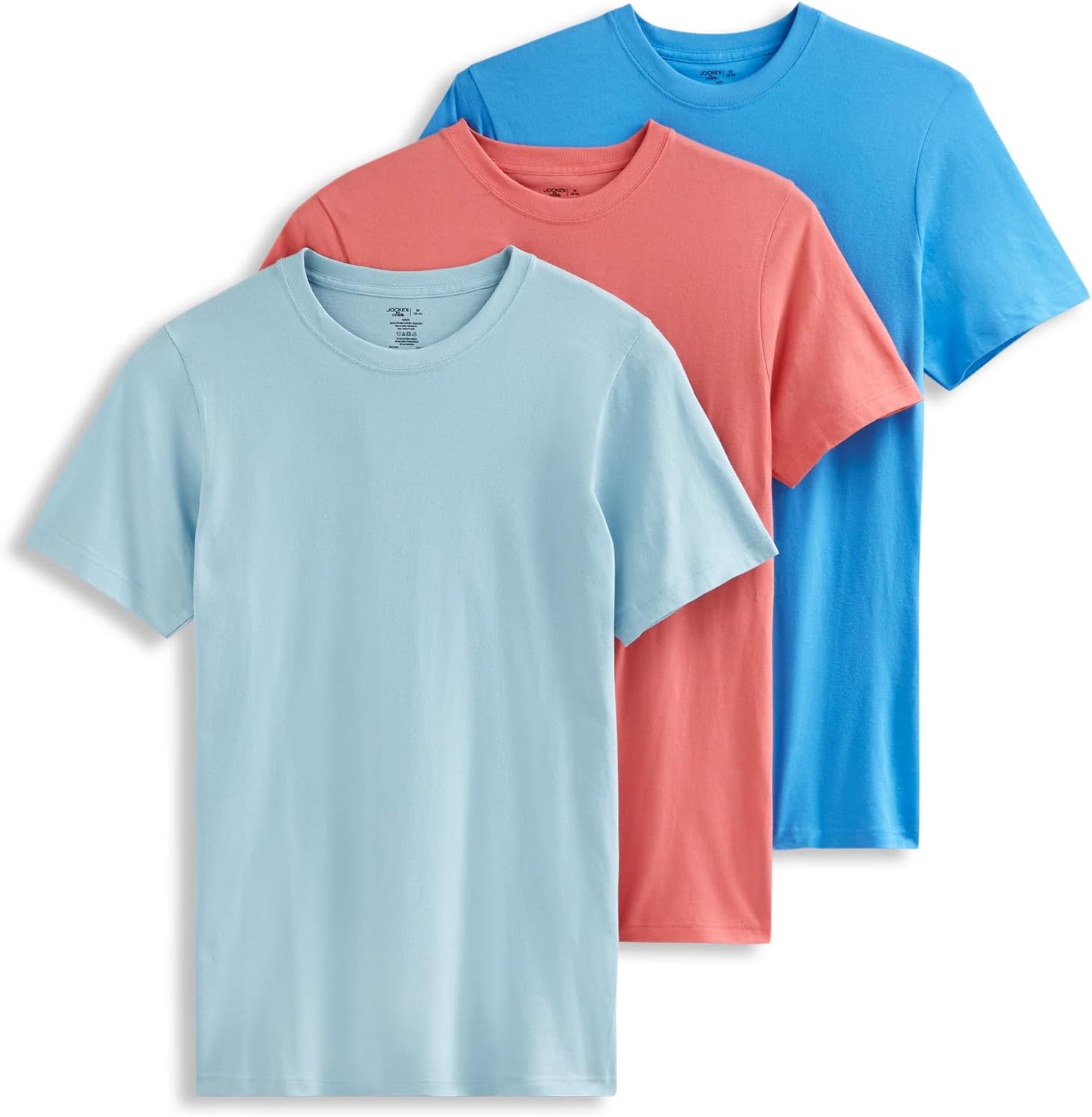 Jockey T-Shirts for Men - Crew Neck Undershirts, Cotton Men's T-Shirts - 3 Pack