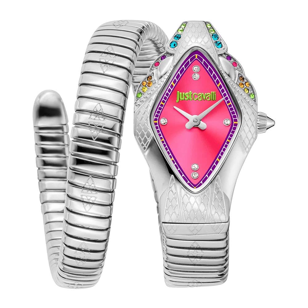 Just Cavalli Women Watch, Silver Color Case, Rose Dial, Stainless Steel Metal Bracelet, 2 Hands, 3 ATM (B0CVH3F6N7) Amazon Price History, Amazon Price Tracker