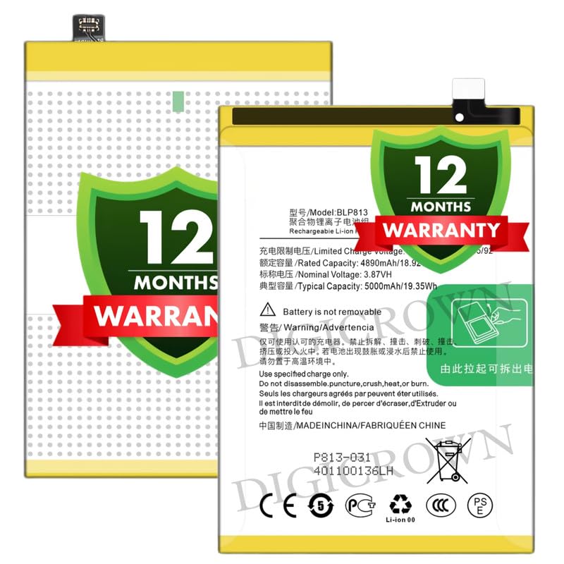 Image of Original BLP813 Battery Compatible for OnePlus Nord N100 - (5000mAh) - 1 Year Warranty DF7