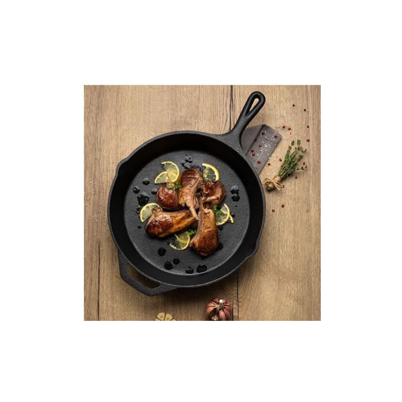 Tramontina Sartén de Hierro Fundido Precurada con Mango The Black Collection 30 cm 3L
