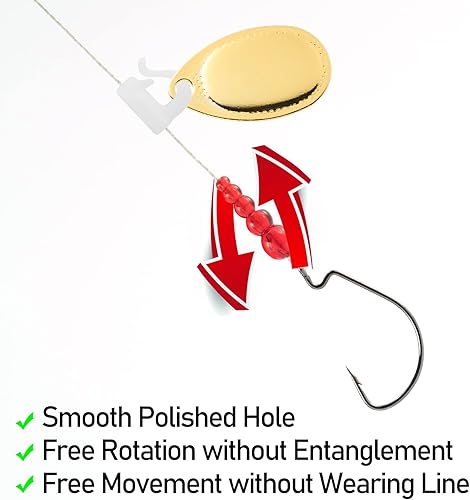 Miniatura 4 de Alwonder Juego de cuentas de pesca apiladas, 100 unidades250 piezas de cuentas de pesca, señuelos de aparejos, trucha lucioperca, almizcle, spinner,