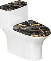 Vista 28 de Cubierta de asiento de inodoro con estampado de cebra, cubierta de tapa de tanque de inodoro ovalada negra, alargada, redonda, repuesto