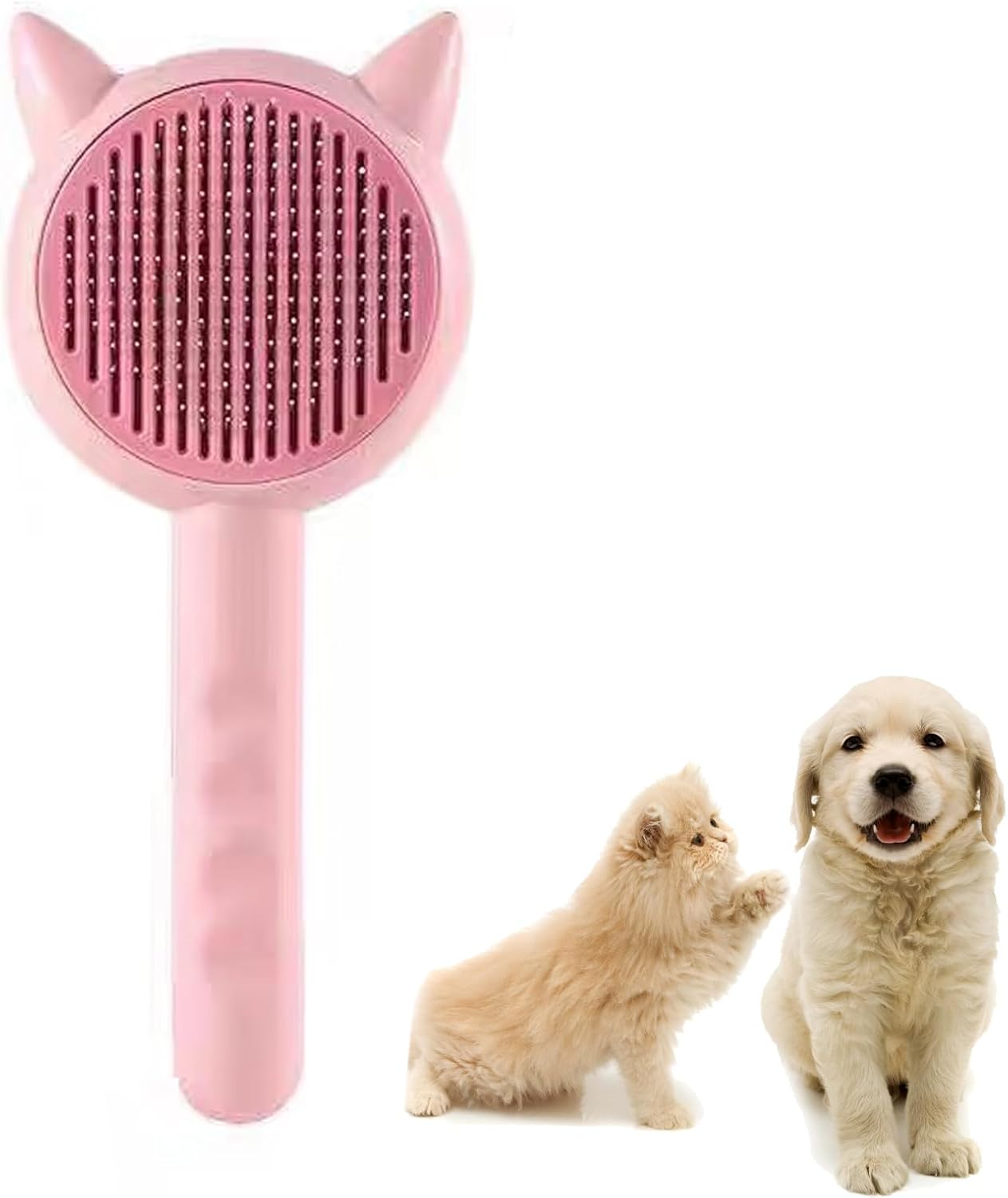 Pet Combing Brush Cat Brush Dog Brush, Selfcleaning Massage Combs to