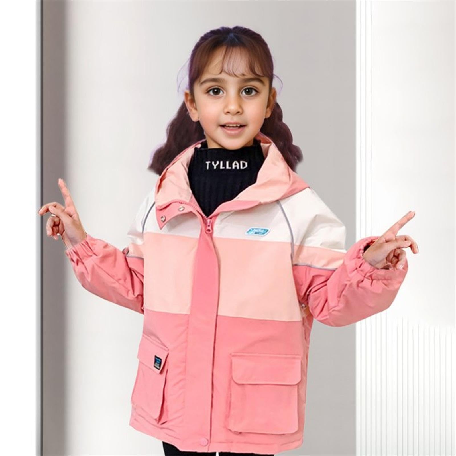 Genérico Chaqueta Vaquera Niña - Chaqueta Deportiva De Invierno para Niñas Abrigo Montaña Exterior Ropa Gruesa Dura Algodón