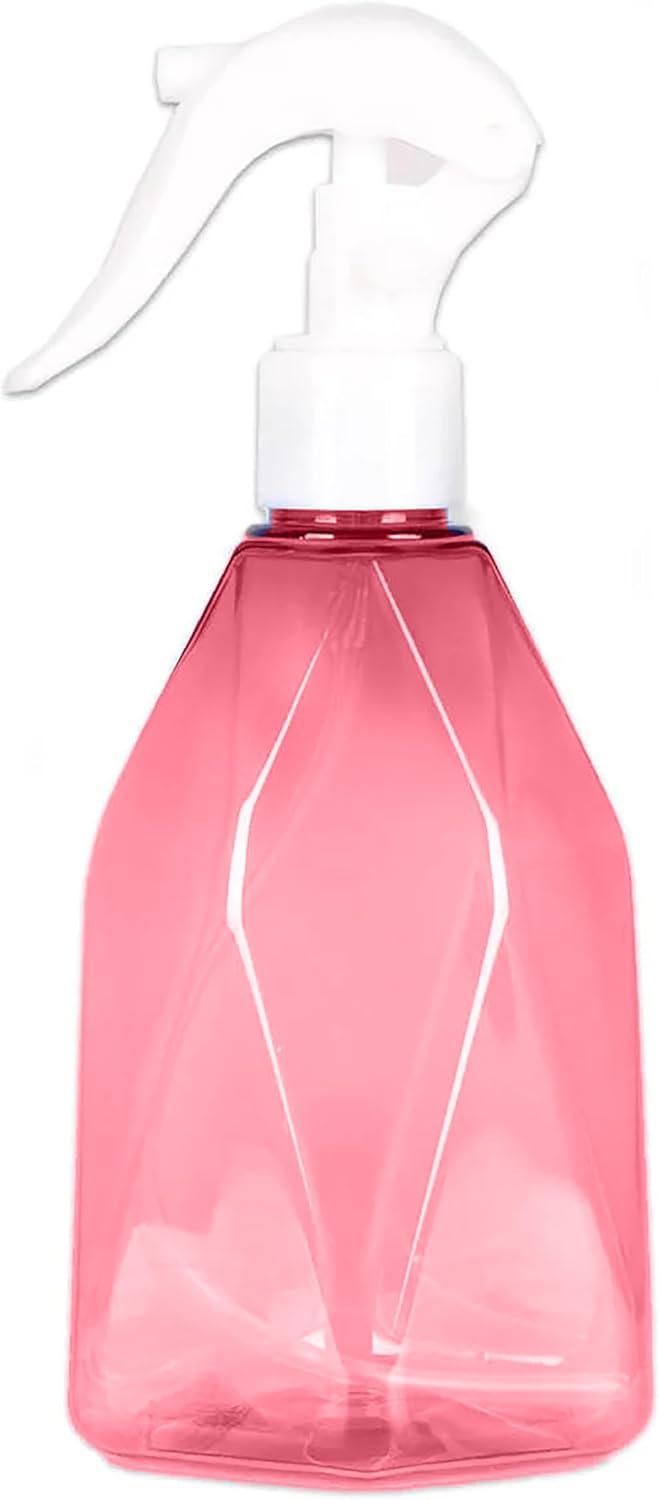 Promosyonca Prizma Desenli Sprey Şişe, Boş Plastik Şişe, Püskürtme Başlıklı (Kırmızı)