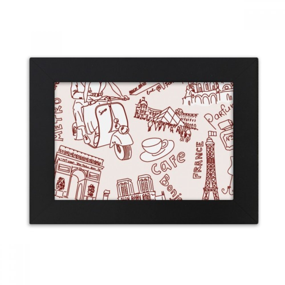 Arc de Triomphe cadre photo de bureau 5x7 pouces image multicolore Paris