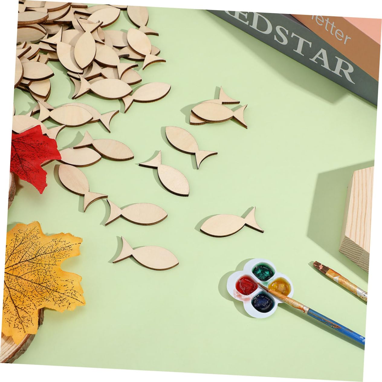 36 Forme Pesce In Legno - Per Decorazione, Pittura, Fai Da Te, Amanti Gatti - Foto 9