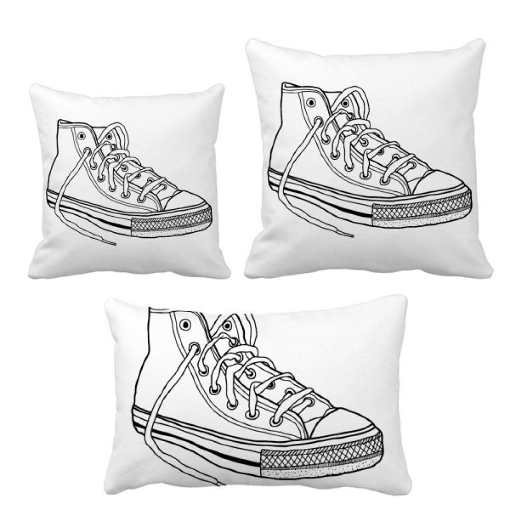 Housse de coussin en toile blanche peinte à la main DIYthinker décoration maison