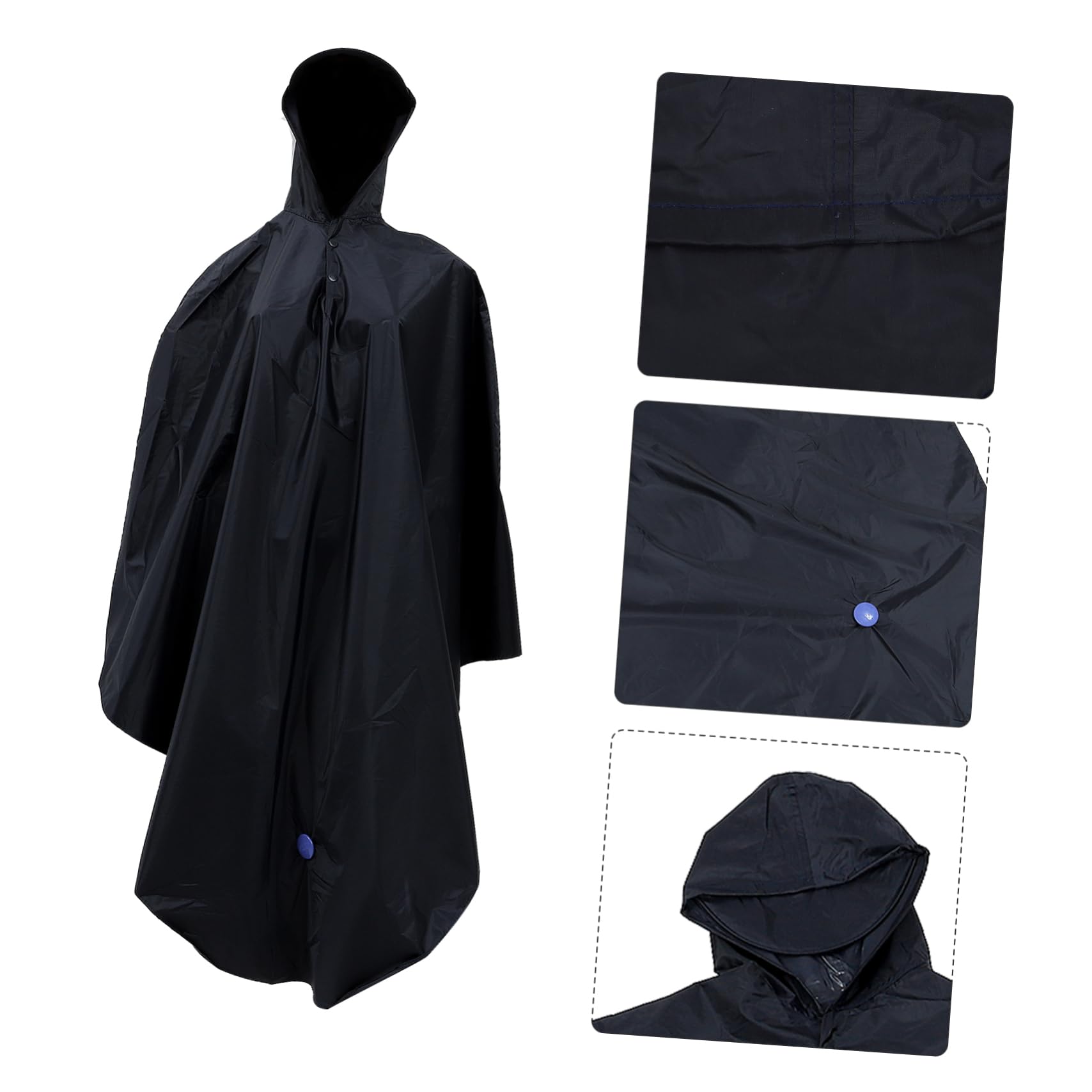 GALPADA Mantellina Antipioggia Per Bicicletta Con Cappuccio Poncho Windproof Per Attività Outdoor Blu
