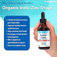 Vista 3 de LIQUIDHEALTH USDA - Gotas de zinc iónico orgánico de alta potencia, suplemento vitamínico líquido mineral traza para adultos y niños, apoyo