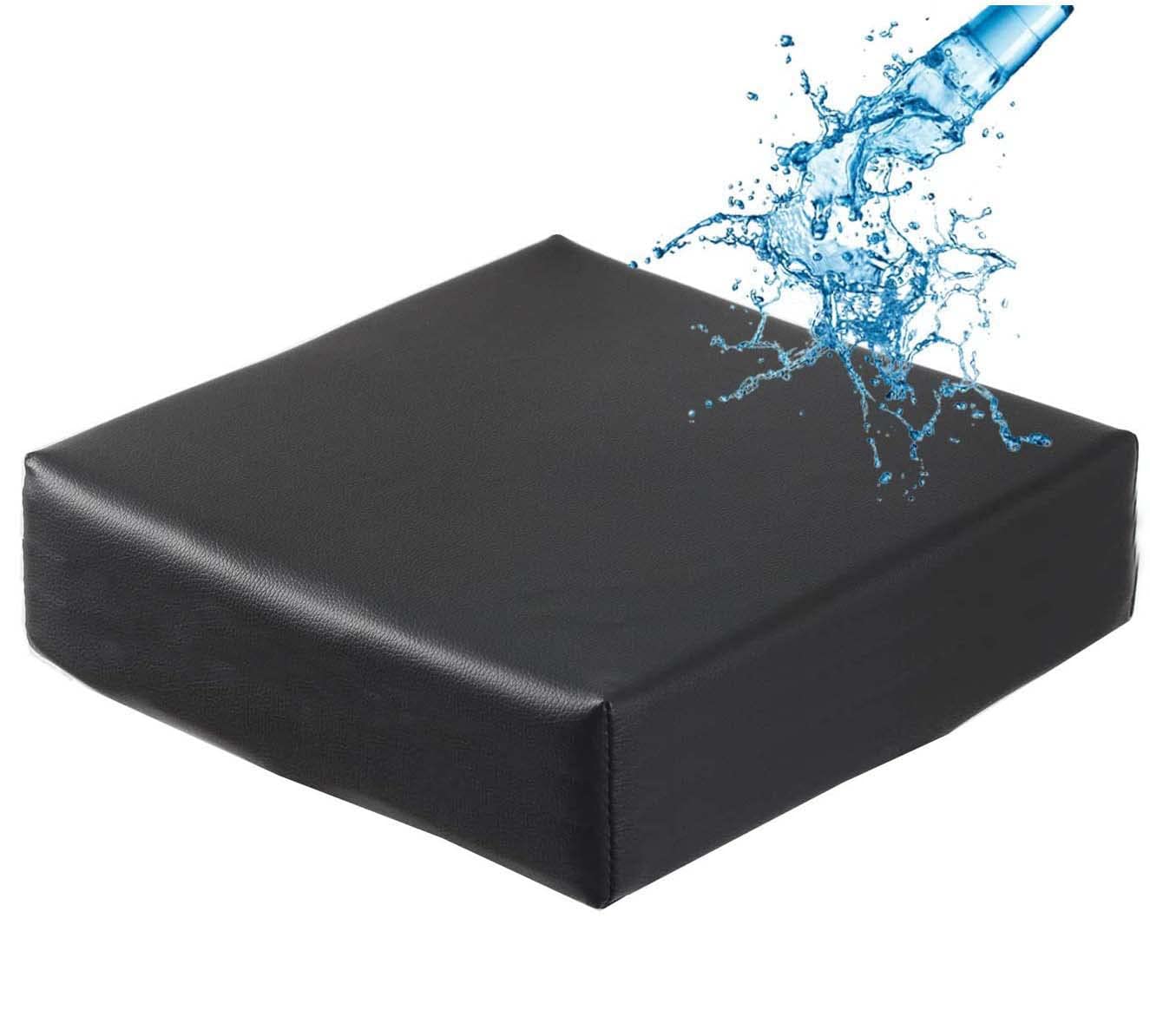 Cuscino alzata impermeabile 63,5 x 63,5 x 12,7 cm, imbottitura rimovibile in finta pelle ad alta densità, facile da pulire, perfetto per comfort e supporto in casa, ufficio e auto.