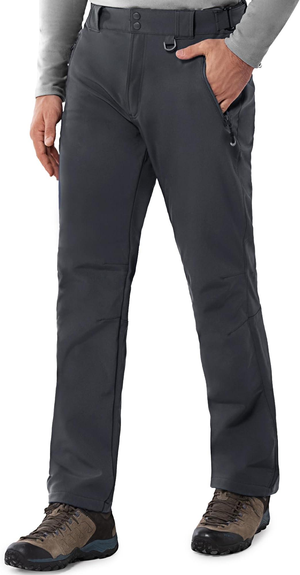33,000ft Men's Winter Snow Ski Fleece Lined Pants Warm Waterproof Softshell Insulated for Snowboard Outdoor Work Hiking