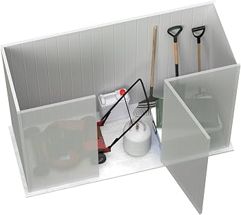 Amazon.com : ABSCO 7' x 3' Space Saver Shed, Aluminum and Steel