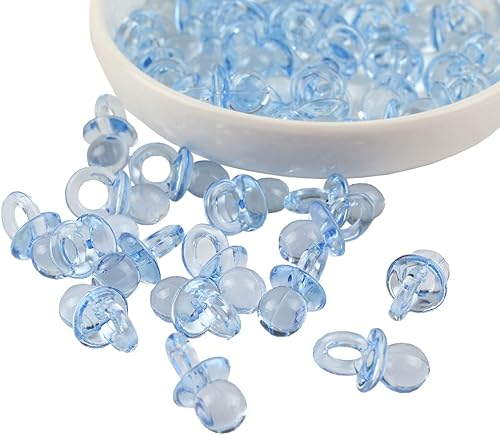 Miniatura 1 de 150 chupetes acrílicos para bebé, chupetes de plástico para manualidades, mesa de baby shower, decoración de fiesta de revelación de género, regalos