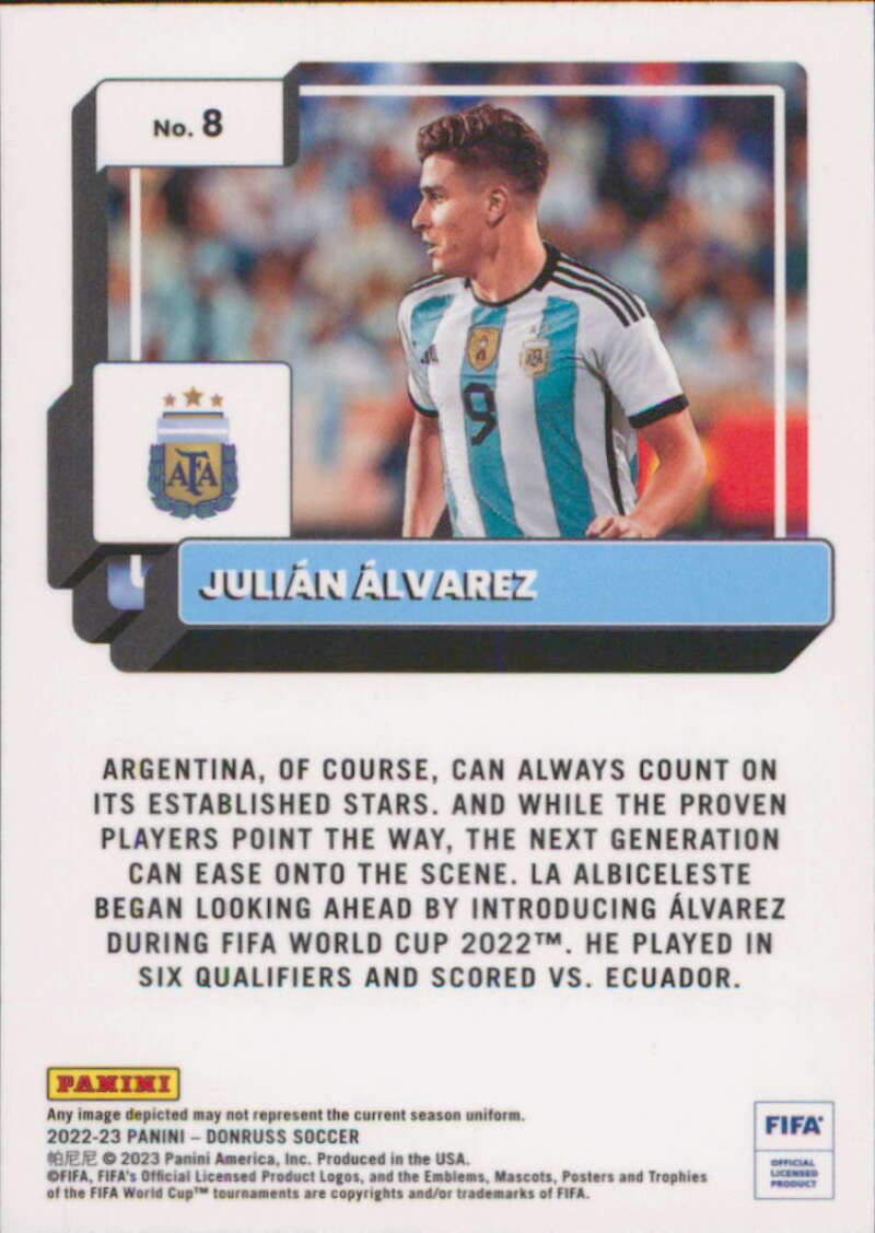 Amazon.com: 2022-23 Donruss FIFA Optic #8 Julian Alvarez Argentina