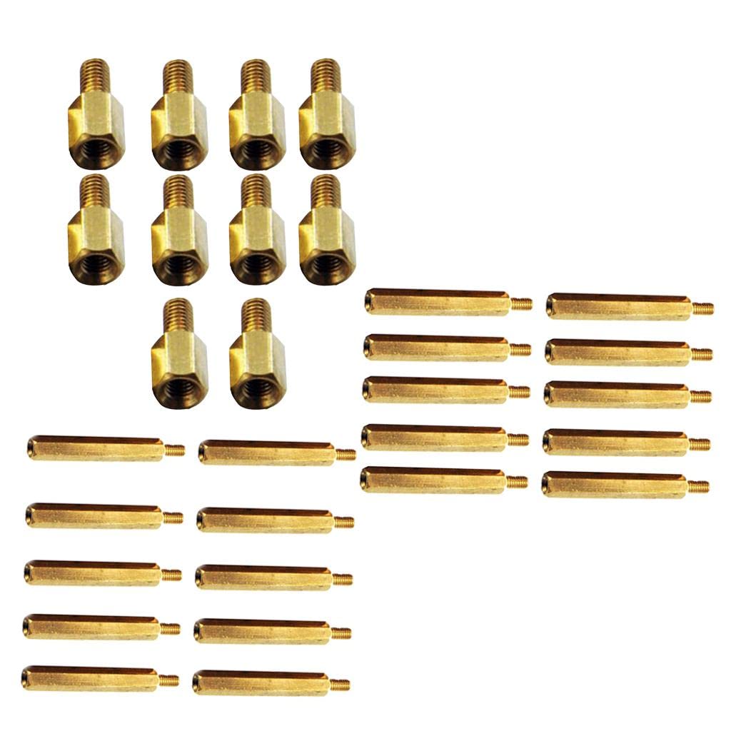 10Pieces Single-head Hexagonal Copper Column/Stud 6mm+6mm-image-17