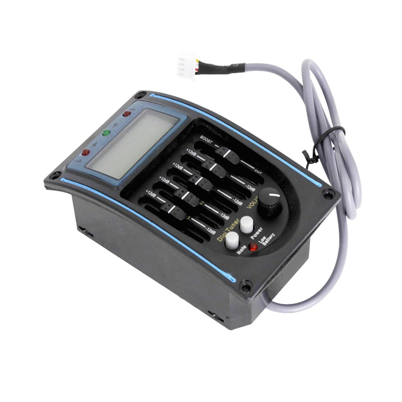Pickup per chitarra Equalizzatore LCD a cinque bande Accordatore EQ per chitarra acustica folk Pickup piezoelettrico