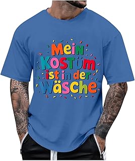 Camiseta para hombre con frase de carnaval – Camiseta de manga corta con texto colorido humorístico | Divertida camiseta t...