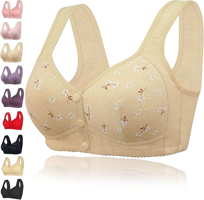WOSLXM Daisy Bra, Lisa Charm Daisy Bra Front Snaps