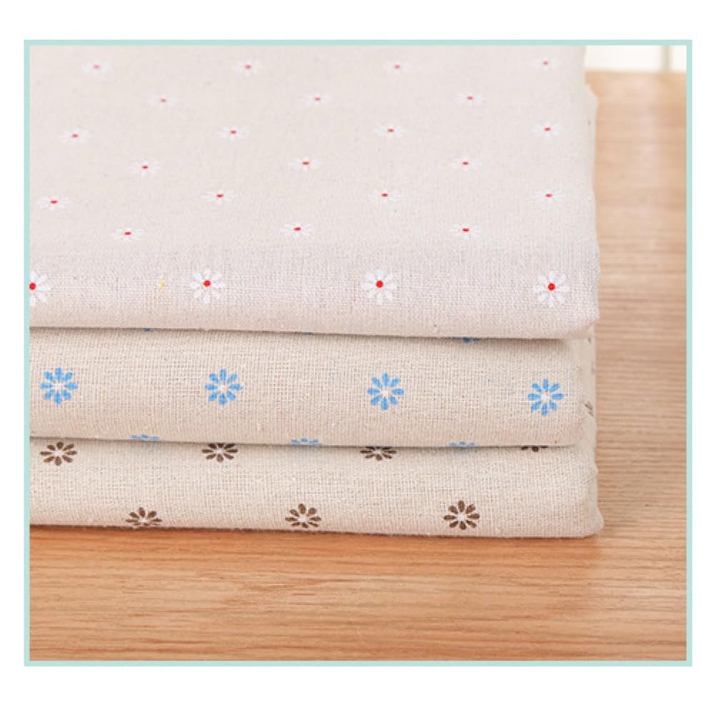 Tela de lino para manualidades, venta por metros, aprox. 300 x 150 cm, mantel de tela, tela para coser, estampado de flores, tela para costura, acolchar, manualidades, manualidades, álbumes de