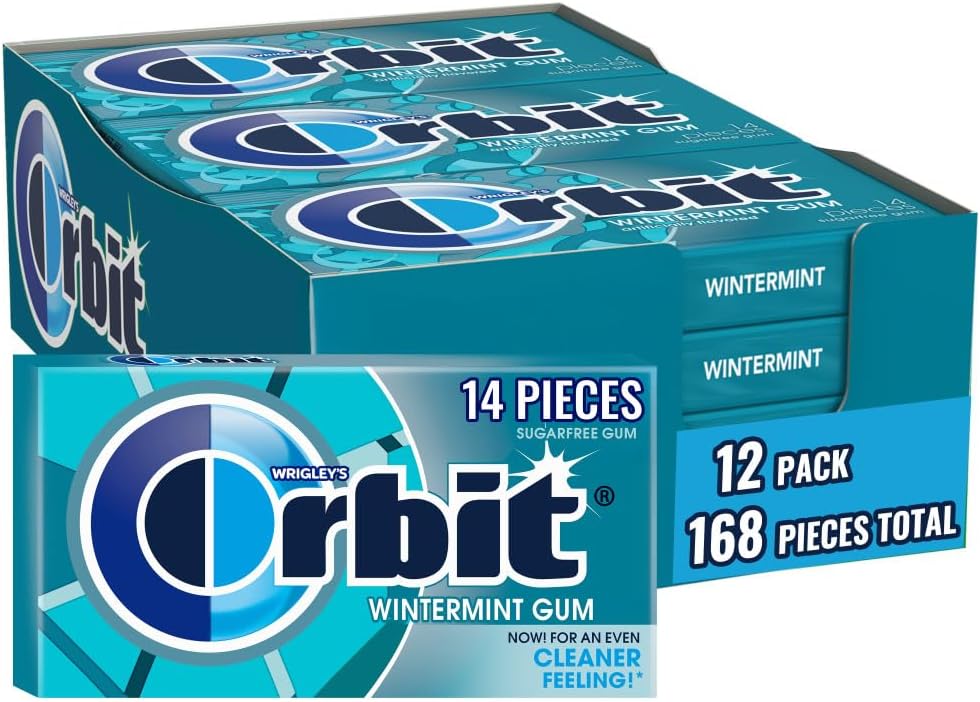 Wintermint Sugarfree Gum, 12 packs