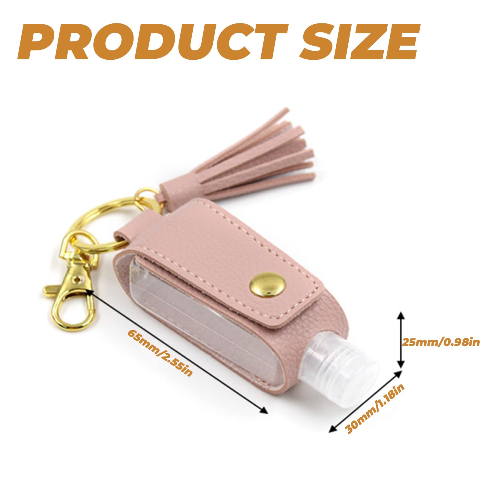 HoJJaSelect 4Pcs Convenient Hand Sanitizer Keychain Portable Refillable Bottle Keychain No Leakage Empty Leakproof Plastic Bottle for Outdoor Trip Shopping School - Image 2