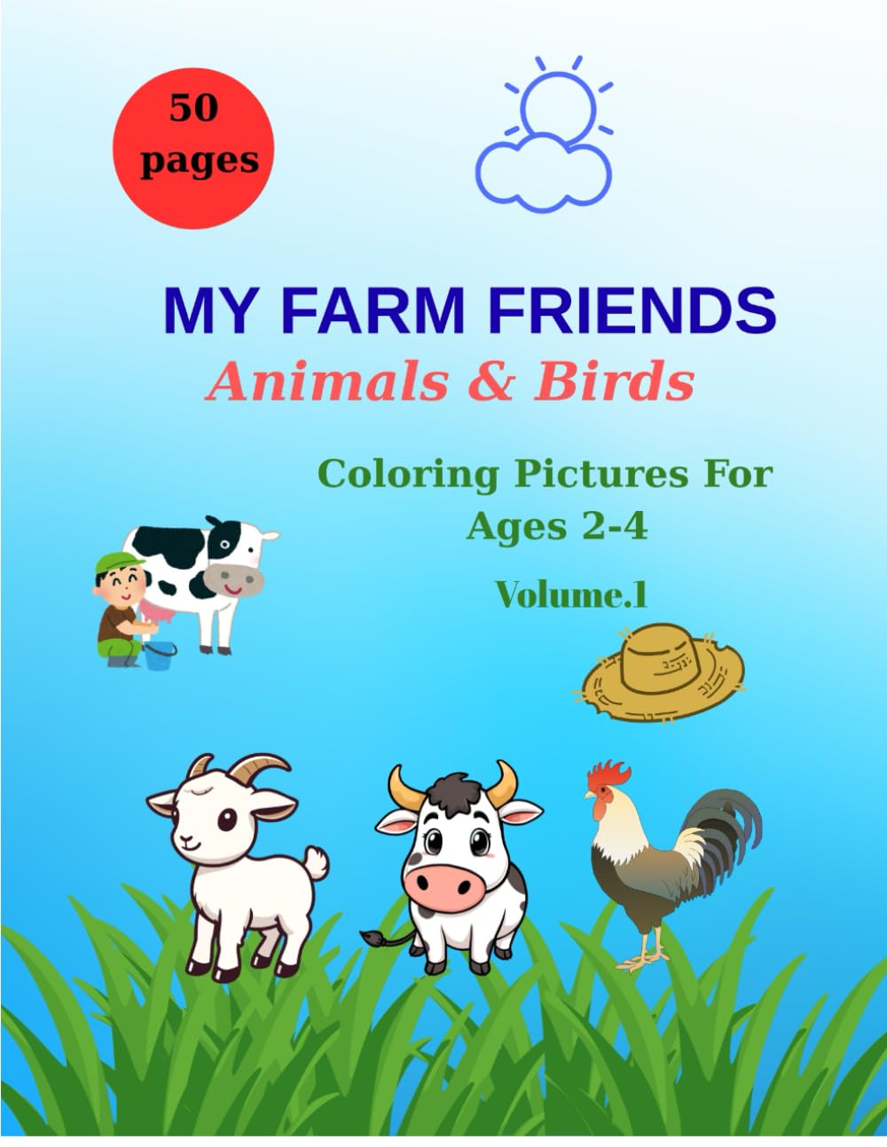 My Farm Friends: Animals & Birds (Fun Animals Coloring Book Series)