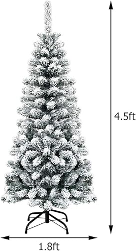 Miniatura 128 de Goplus - Árbol de Navidad artificial cónico de 6 pies, 340 puntas de rama, agujas de cloruro de polivinilo premium, delgado con soporte de metal