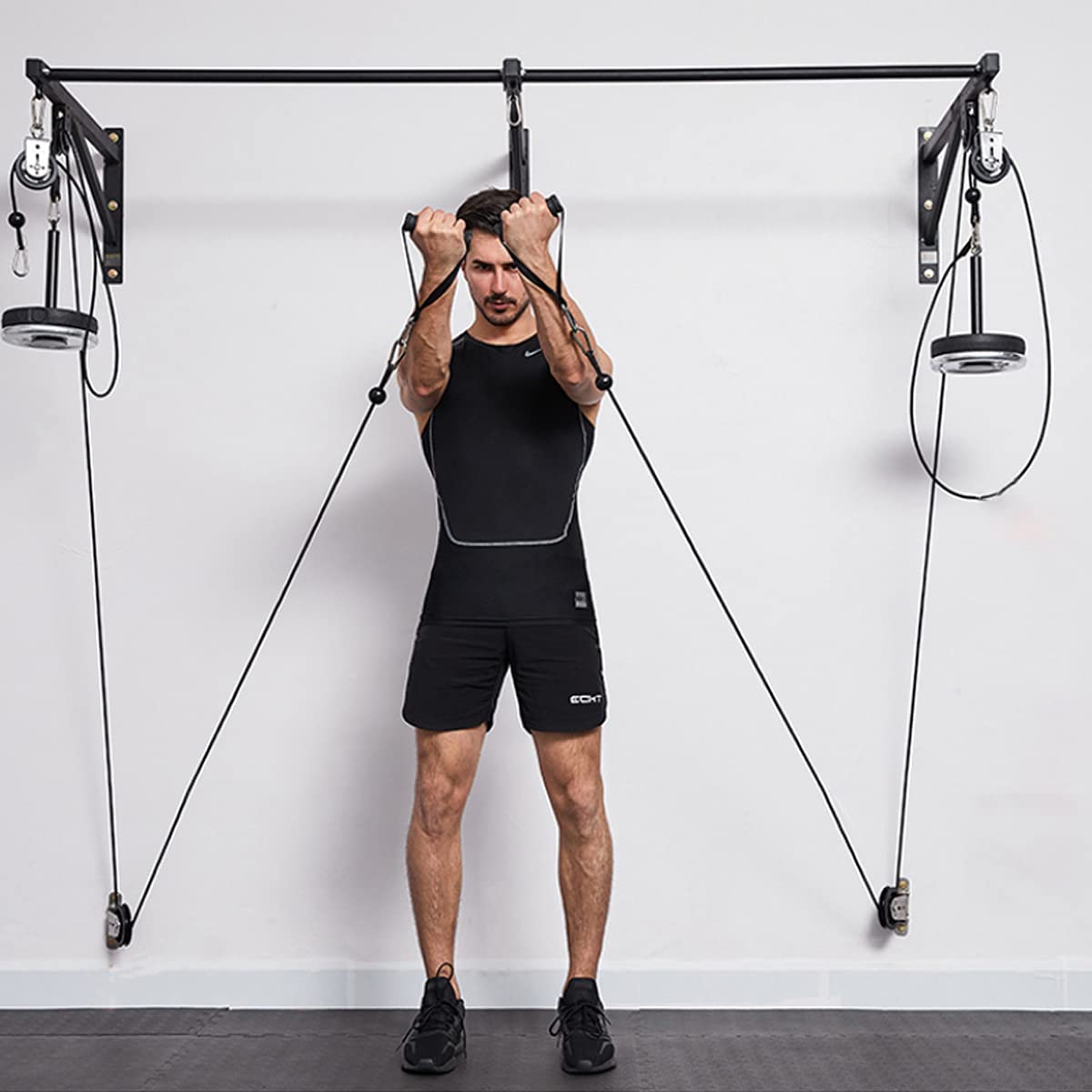 Puleggia Palestra Adatto per Pareti e Soffitti, Cuscinetto Cavo Puleggia per Macchina Palestra Attrezzatura, Macchina per Cavi LAT Pull Down