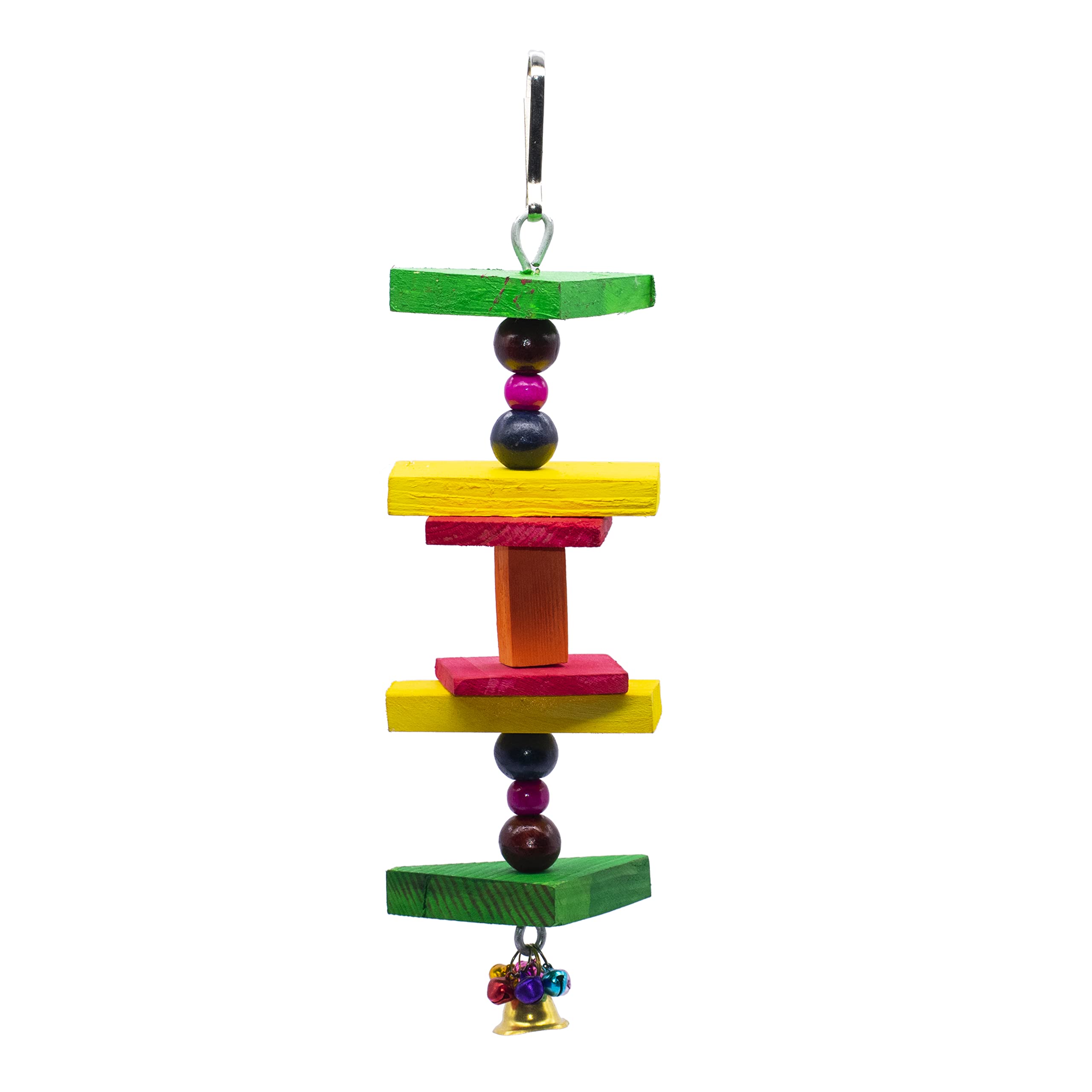 GREENBIRDS Toys Wooden Colorful Hanging Chew Toy for Parrot & Budgie Birds Cage - Handmade Chew Toy - for Relaxing of Small & Medium Birds Parrot (B0BR1C3HW2) Amazon Price History, Amazon Price Tracker